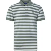 Gant randig piké-polo i grönt Grön Storlek