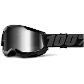 100% Strata 2 Mirror Goggles svart 2022 Goggles