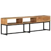 vidaXL Tv-bänk 160x30x45 cm massivt akaciaträ