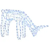 vidaXL Renfigur ljusslinga kallvit 73x31x45 cm
