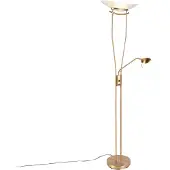 QAZQA Modern golvlampa brons inkl. LED och dimmer - Lexus