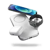 ZENS 4in1 Qi-Laddare för Magsafe+USB-A+Apple Watch MFI