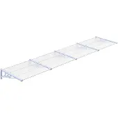 vidaXL Entrétak grå och transparent 396x90 cm polykarbonat