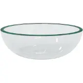 vidaXL Handfat härdat glas 35x12 cm transparent