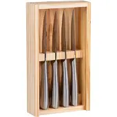 Alpina Set med stekknivar 4-pack – rostfritt stål inkl. trälåda