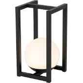 QAZQA Utomhus bordslampa svart inkl LED med touch laddningsbar - Nowi
