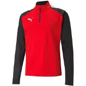 Puma Sport sweatshirt 'Team Liga' mörkröd / svart / vit