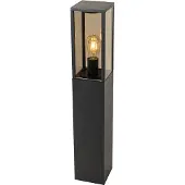 QAZQA Stående utomhuslampa svart med rök 80 cm IP44 - Charlois