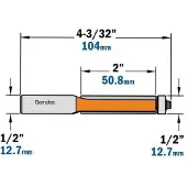 Cmt Skär routerbit ; S=1/2''; D=12,7 mm
