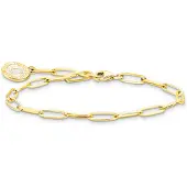 Thomas Sabo Charm Club Charmista gold pink enamel berlockarmband X0286-427-39-L19