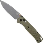 Benchmade Bugout S30V Tactical Grey Cerakote fällkniv, ranger green grivory