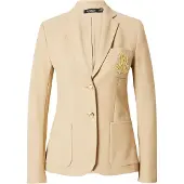 Ralph Lauren för kvinnor. 200797305013 Beige jacquardkavaj med tvinnad design (L), Casual, Bomull, Klassisk