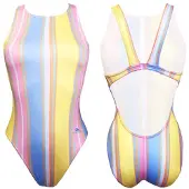 Turbo Pastel Stripes Baddräkt