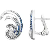 Thomas Sabo wave with blue stones örhängen H2225-644-1
