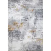 FRAAI Modern matta | Strong grå/gul hos Volero | 160x230 cm | Polyester | Abstrakt | Rektangulär | Plattvävd