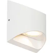 QAZQA Modern utomhusvägglampa vit inkl. LED 2-ljus IP54 - Mal