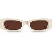 Thomas Sabo Kim slim rectangular beige solglasögon E0021-060-100-A