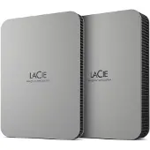 LaCie Mobile Drive STLP1000400 - Hårddisk - 1 TB - extern (portabel) - USB 3.2 Gen 1 (USB-C kontakt) - moon silver