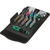 Wera Kraftform Kompakt 100 05057460001 Bit-Set 52 delar Spår, Stjärnspår Pozidriv, Stjärnspår Phillips, Inner-TORX, Inner-sexkantig BiTorsion