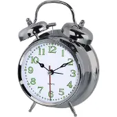 Hama Nostalgia - Väckarklocka - rund - kvarts - skrivbord - silver