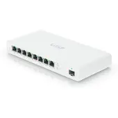 Ubiquiti UISP - Switch - 8 x 10/100/1000 (PoE) + 1 x Gigabit SFP - skrivbordsmodell - PoE (110 W)