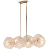 Maytoni Hänglampa Aster, dimbar, Mässing / guld, Vardagsrum / matsal, Glas, Pendellampa