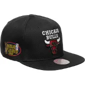Mitchell & ness Chicago Bulls NBA Top Spot Snapback Keps Justerbar - Svart 1998 NBA Finals Sidopatch