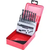 Ks Tools 330.1610 3301610 HSS-R Metall-spiralborrset 1 mm, 1.5 mm, 2 mm, 2.5 mm, 3 mm, 3.5 mm, 4 mm, 4.5 mm, 5 mm, 5.5 mm, 6 mm, 6.5 mm, 7 mm, 7.5 mm, 8 mm,