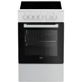 Beko Fss57000gw Glaskeramikhäll Med Ugn 4 Brännare