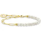 Thomas Sabo Charm Club Charmista gold with pearl berlockarmband A2129-430-14-L17v