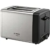 Bosch DesignLine TAT4P420 - Brödrost - 2 skiva - 2 Kortplatser - rostfritt stål/svart