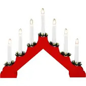 Konstsmide Elljusstake 7 Ljus Trä 38 cm Gnosjö Konstsmide