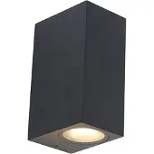 QAZQA Set med 3 smarta vägglampor svarta 2-ljus IP44 inkl. Zigbee GU10 - Baleno