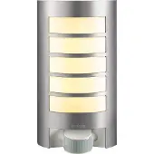 Steinel L 12 S 657918 Utomhusväggbelysning med rörelsedetektor Lågenergilampa, LED E27 60 W Silver