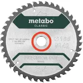 Metabo Precision cut Wood - Classic 165X20 Z42 WZ 5° 628026000 Hårdmetall cirkelsågklinga 165 x 20 x 1.2 mm Antal tänder (per tum): 42 1 st