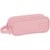 Pop Pulse Emporium Basic Pink Double Pencil Case Rosa Man