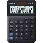 Casio MS-20F Bordsräknare Svart Display (ställen): 12 batteri, solcell (L x B x H) 149 x 101 x 148.5 mm