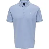 Only & Sons T-shirt 'Fletcher' ljusblå / vit