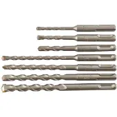 Milwaukee 10-delar borrsats 4932471244; SDS-Plus; 5-12 mm; 7 st.