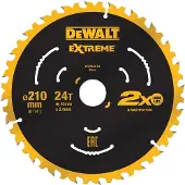 DeWalt DT20432-QZ DT20432-QZ Cirkelsågblad 210 x 30 x 2.4 mm Antal tänder (per tum): 24 1 st