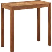 vidaXL Barbord massivt trä med honungsfinish 110x55x106 cm