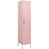 vidaXL Förvaringsskåp rosa 35x46x180 cm stål