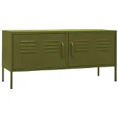 vidaXL Tv-bänk olivgrön 105x35x50 cm stål