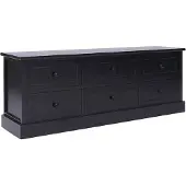 vidaXL Tv-bänk svart 108x30x40 cm massivt kejsarträ