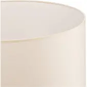 Duolla Lampskärm Roller ecru bomull Ø50cm höjd 24cm , Creme / bärnsten, Textil / tyger / siden