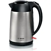 Bosch TWK3P420 Vattenkokare Överhettningsskydd, sladdlös, Start-stoppautomatik Silver Kapacitet: 1.7 l