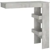 vidaXL Barbord väggmonterat betonggrå 102x45x103,5 cm konstruerat trä