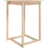 vidaXL Barbord 80x80x110 cm massiv furu