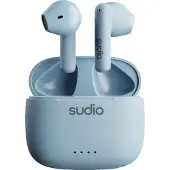 Sudio A1 - True wireless-hörlurar med mikrofon - öronknopp - Bluetooth - ljudisolerande - dimblå