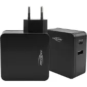 Ansmann Home Charger 247PD USB-laddare 45 W 1x USB-A, 1x USB-C Power Delivery Svart Inomhus
